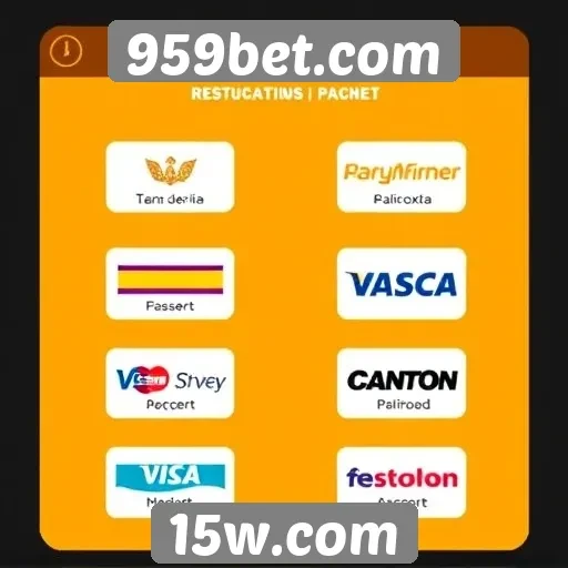 Métodos de pagamento disponíveis no 959bet.com